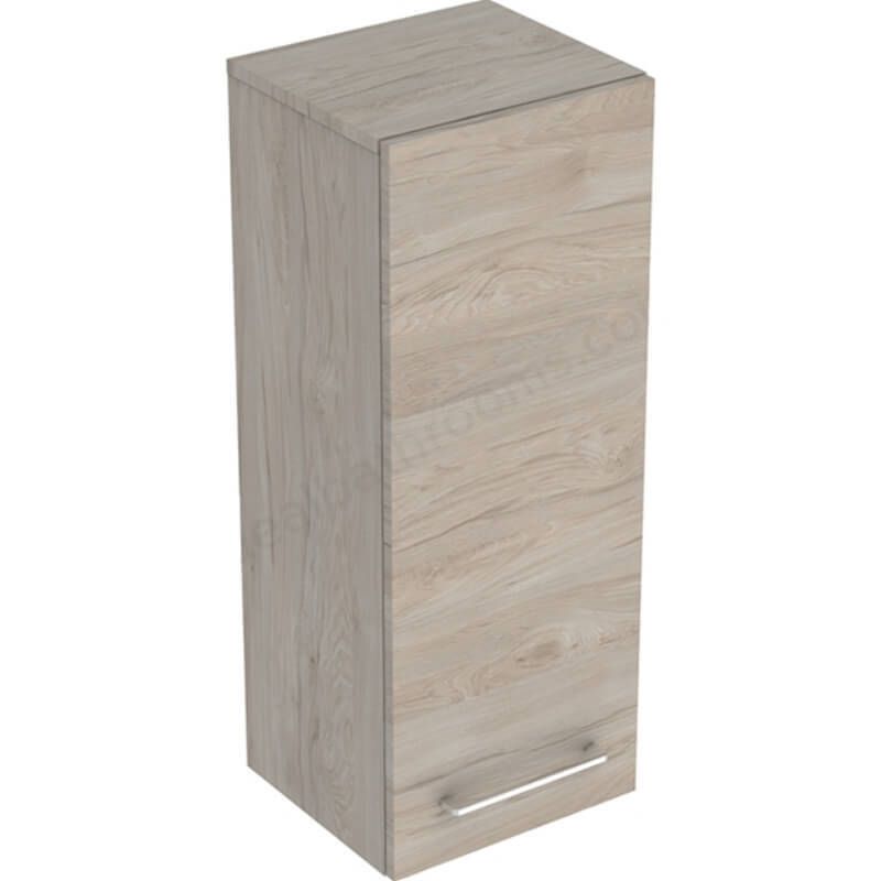 Geberit Selnova Square 1 Door Bathroom Wall Cabinet 330mm - Hickory - 501.279.00.1 - TAP 'N' SHOWER