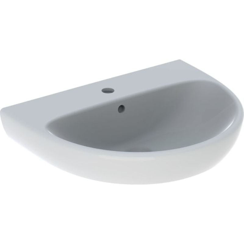 Geberit Selnova 1 Tap Hole Countertop Basin 600mm - White - 501.401.00.6 - TAP 'N' SHOWER