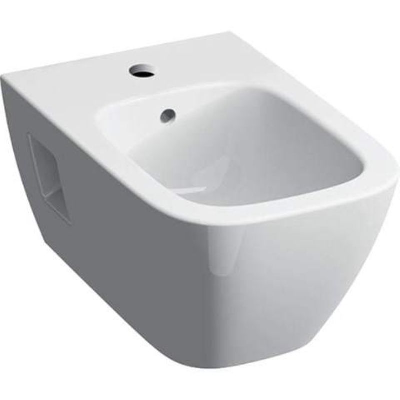 Geberit Selnova Square Semi Shrouded Wall Hung Bidet - White - 501.547.01.7 - TAP 'N' SHOWER