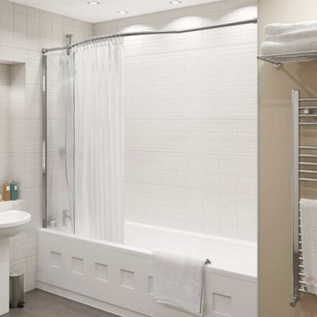 KUDOS Inspire Over Bath Shower Panel with Bow Recess Rail