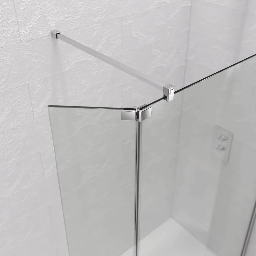 Kudos Fold Away Deflector Panel Left Hand 8mm - Chrome - 5WPFADPLH - TAP 'N' SHOWER