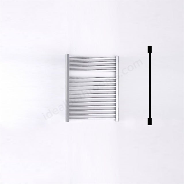 Oakham Towel Rail Straight Tubes 690mm X 600mm Chrome - TAP 'N' SHOWER