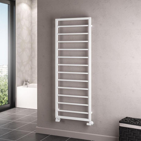 Eastbrook Ryton Straight Framed Designer Towel Radiator 1600mm x 600mm - Matt White - 61.0007 - TAP 'N' SHOWER
