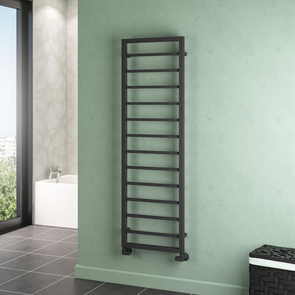 Eastbrook Ryton Straight Framed Designer Towel Radiator 1600mm x 500mm - Matt Anthracite - 61.0012 - TAP 'N' SHOWER