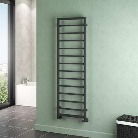 Eastbrook Ryton Straight Framed Designer Towel Radiator 1600mm x 500mm - Matt Anthracite - 61.0012 - TAP 'N' SHOWER