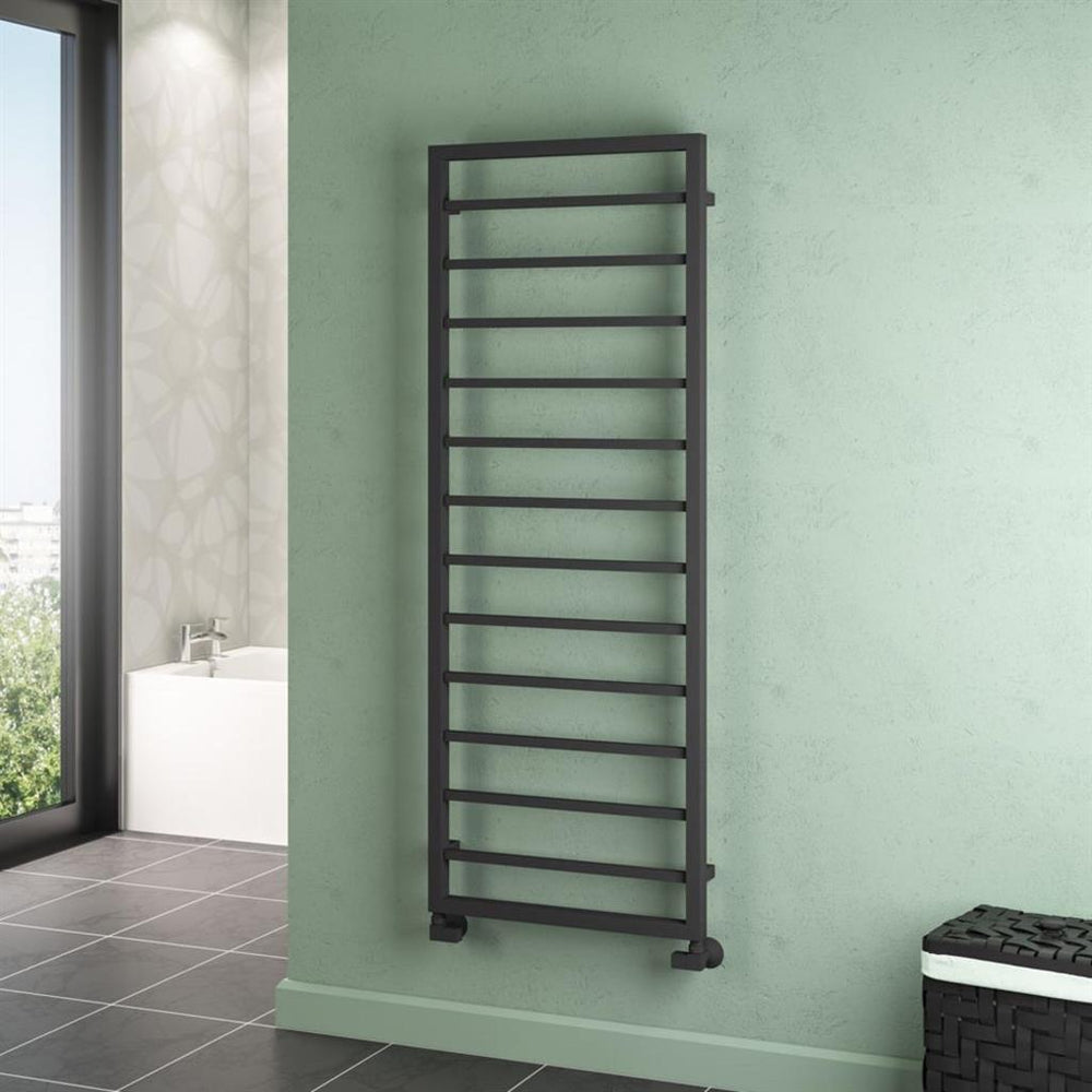 Eastbrook Ryton Straight Framed Designer Towel Radiator 1600mm x 600mm - Matt Anthracite - 61.0013 - TAP 'N' SHOWER