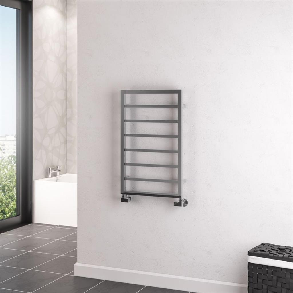 Eastbrook Ryton Straight Framed Designer Towel Radiator 800mm x 500mm - Chrome - 61.0014 - TAP 'N' SHOWER
