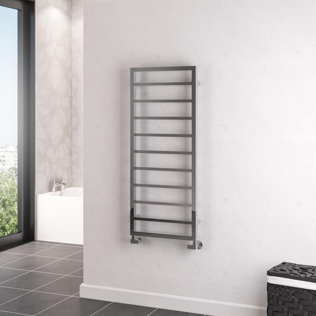 Eastbrook Ryton Straight Framed Designer Towel Radiator 1200mm x 500mm - Chrome - 61.0016 - TAP 'N' SHOWER