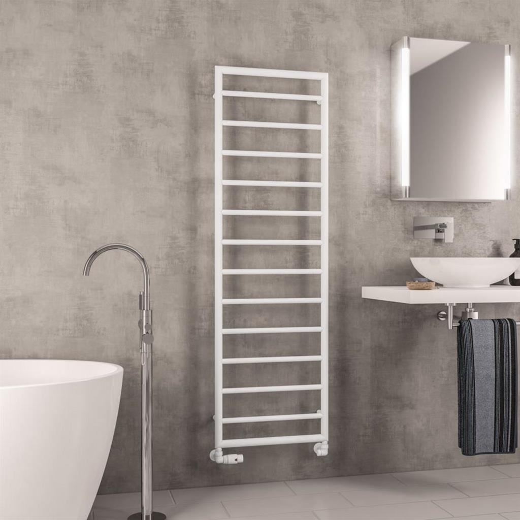 Eastbrook Kenilworth Straight Framed Designer Towel Radiator 1600mm x 500mm - Matt White - 61.0024 - TAP 'N' SHOWER
