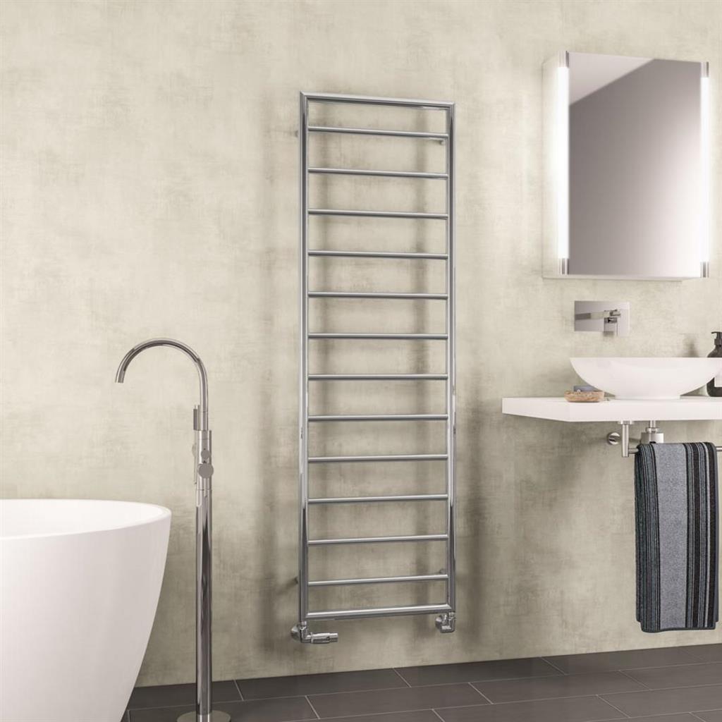 Eastbrook Kenilworth Straight Framed Designer Towel Radiator 1600mm x 500mm - Chrome - 61.0036 - TAP 'N' SHOWER