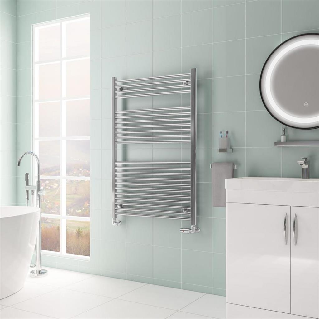 Eastbrook Biava HV Straight Ladder Towel Radiator 1118mm x 750mm - Chrome - 61.0080 - TAP 'N' SHOWER