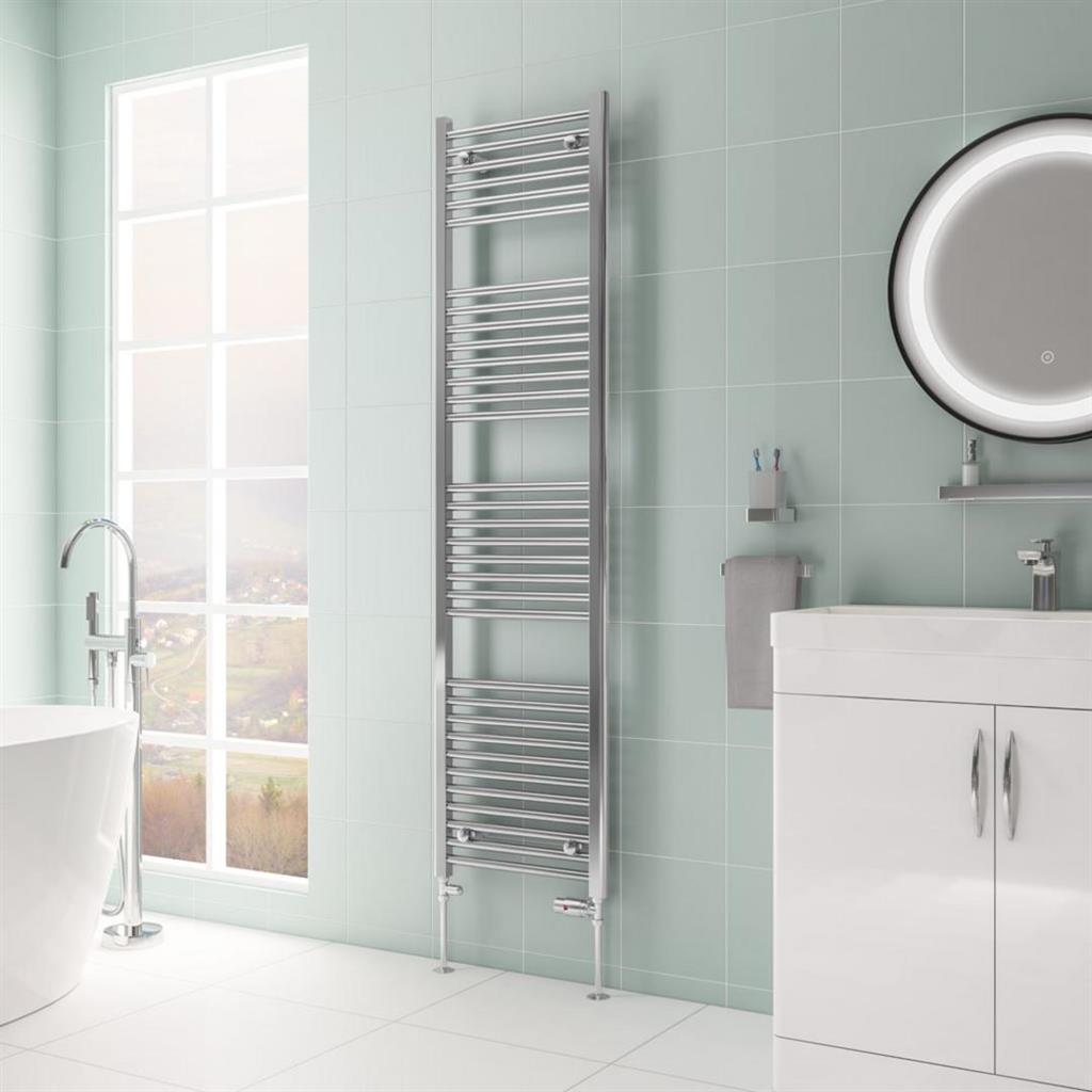 Eastbrook Biava HV Straight Ladder Towel Radiator 1720mm x 450mm - Chrome - 61.0081 - TAP 'N' SHOWER