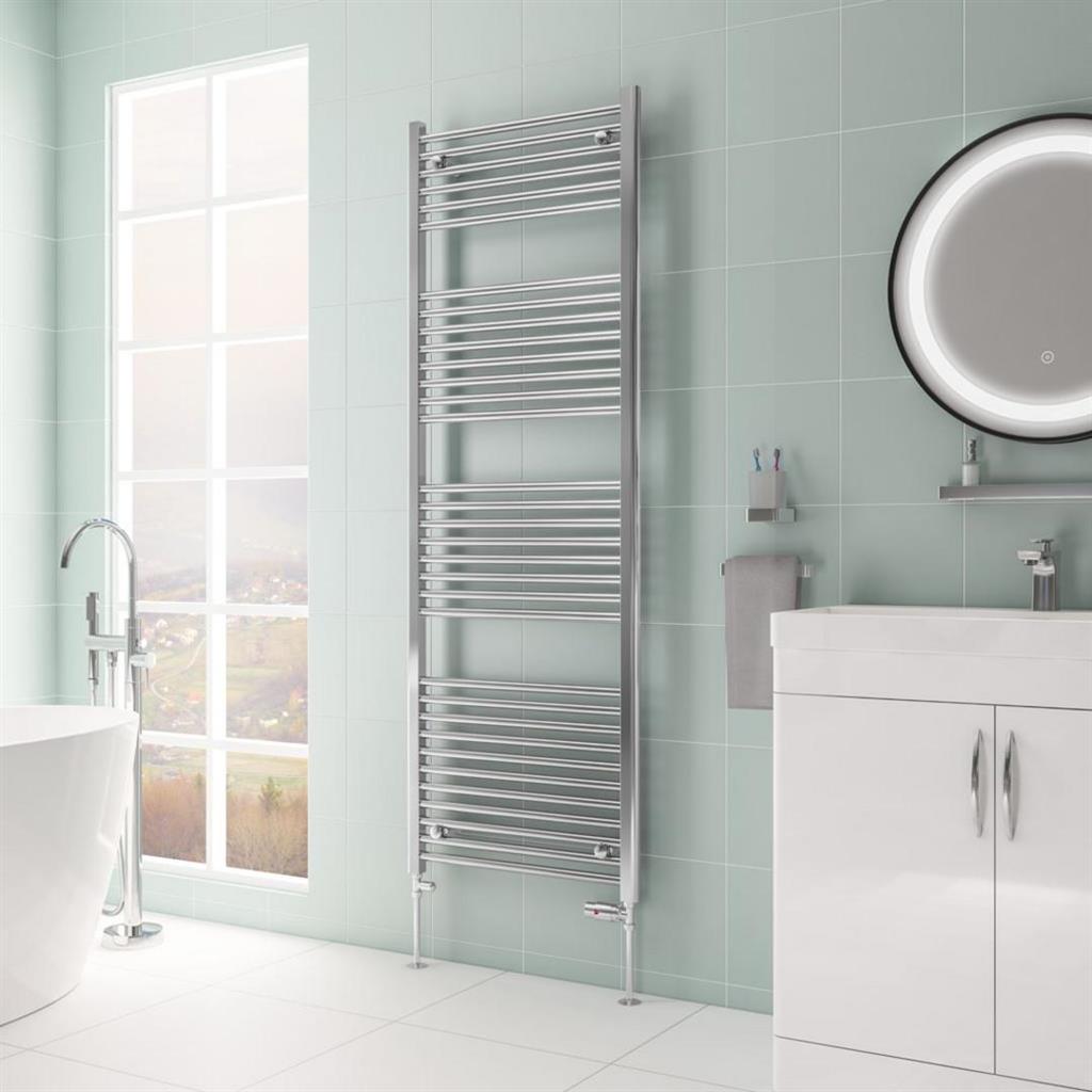 Eastbrook Biava HV Straight Ladder Towel Radiator 1720mm x 600mm - Chrome - 61.0082 - TAP 'N' SHOWER