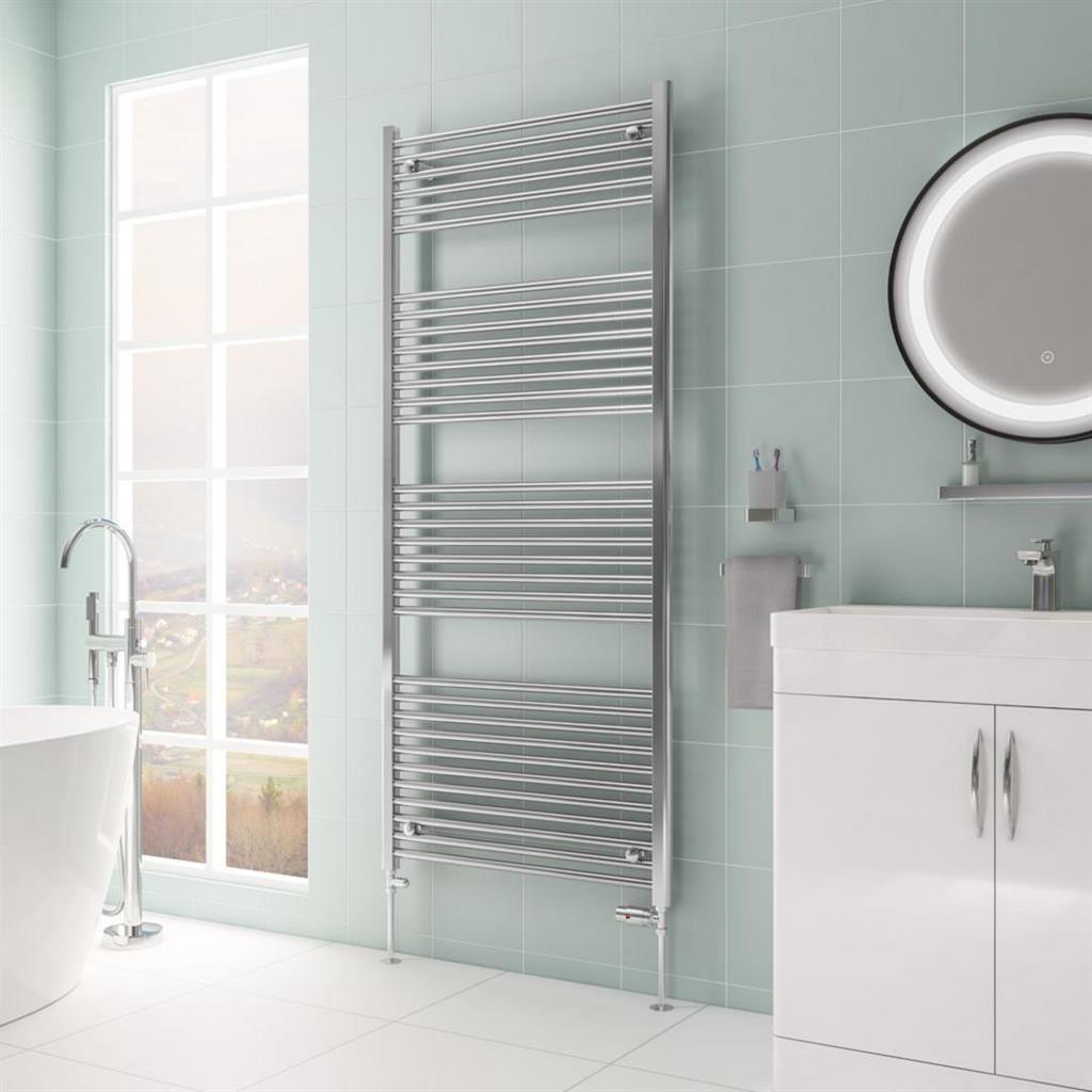Eastbrook Biava HV Straight Ladder Towel Radiator 1720mm x 750mm - Chrome - 61.0083 - TAP 'N' SHOWER