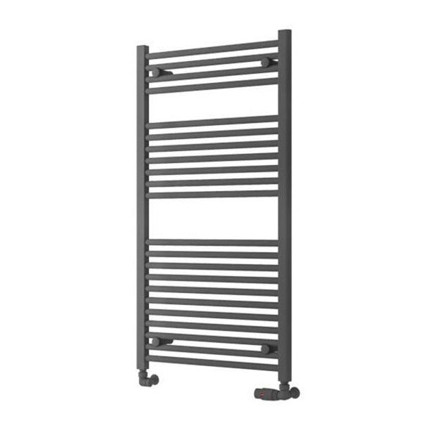 Eastbrook Biava Hidden Vent Straight Multirail Towel Radiator 600mm x 1118mm - Matt Anthracite - 61.0099 - TAP 'N' SHOWER