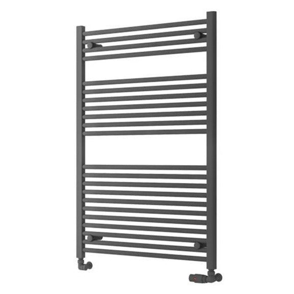 Eastbrook Biava Hidden Vent Straight Multirail Towel Radiator 750mm x 1118mm - Matt Anthracite - 61.0100 - TAP 'N' SHOWER