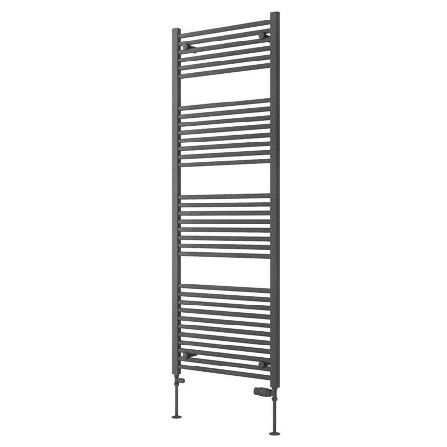 Eastbrook Biava Hidden Vent Straight Multirail Towel Radiator 600mm x 1720mm - Matt Anthracite - 61.0102 - TAP 'N' SHOWER