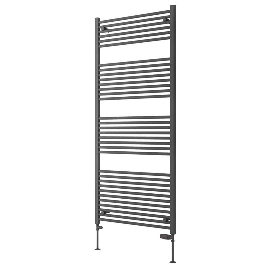 Eastbrook Biava Hidden Vent Straight Multirail Towel Radiator 750mm x 1720mm - Matt Anthracite - 61.0103 - TAP 'N' SHOWER