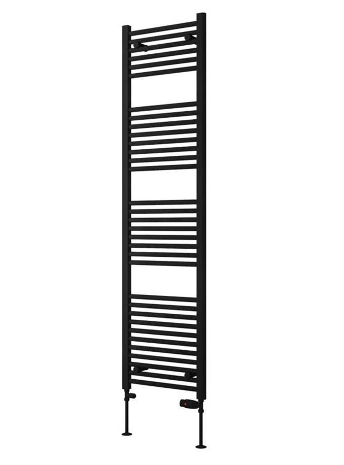 Eastbrook Biava Hidden Vent Straight Multirail Towel Radiator 450mm x 1720mm - Matt Black - 61.0111 - TAP 'N' SHOWER
