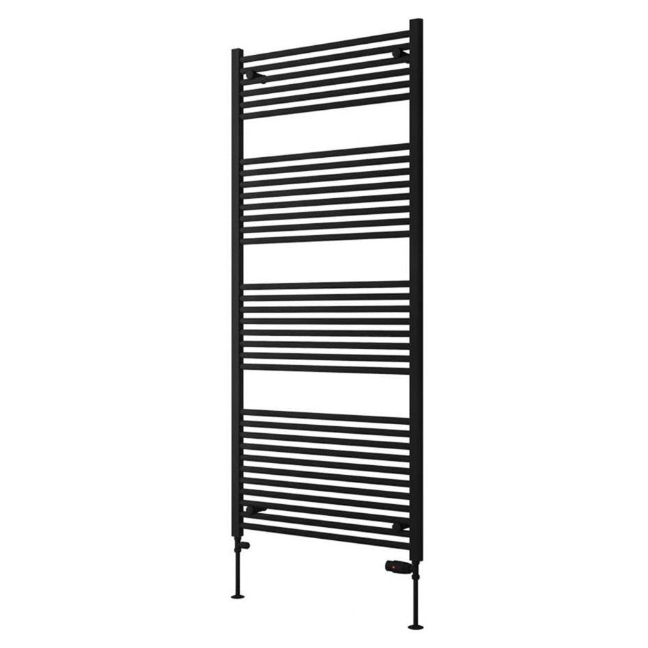 Eastbrook Biava Hidden Vent Straight Multirail Towel Radiator 750mm x 1720mm - Matt Black - 61.0113 - TAP 'N' SHOWER