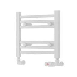 Eastbrook Biava 360mm x 400mm HV Straight Ladder Towel Radiator - Matt White - 61.0114 - TAP 'N' SHOWER