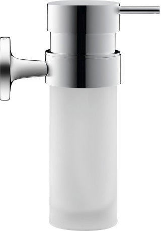 Duravit Starck T Wall Mounted Frosted Glass Soap Dispenser 60 x 126 x 176mm - Chrome - 0099351000 - TAP 'N' SHOWER