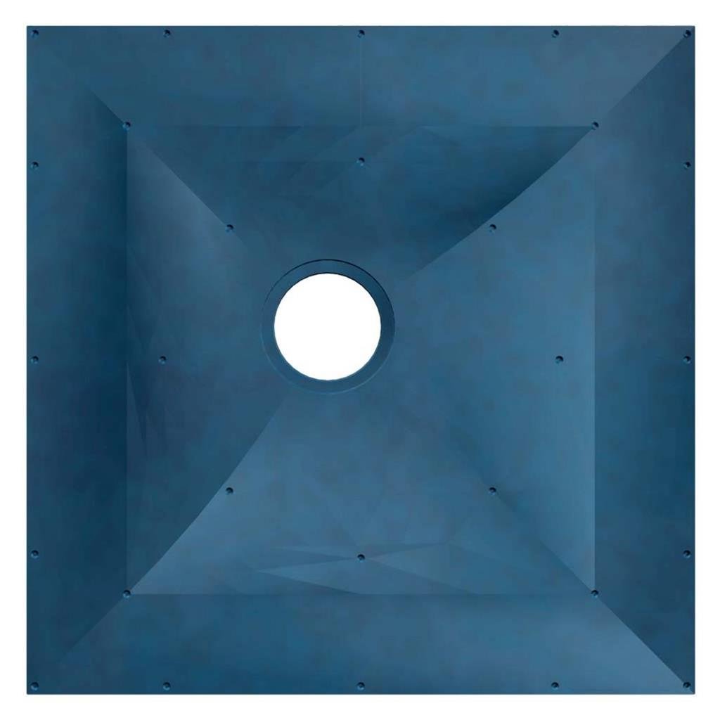 Eastbrook Biava Wetroom Floor Former with Vinyl Waste 1000mm x 1000mm - Blue - 65.1002 - TAP 'N' SHOWER