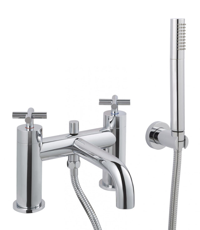 JTP Solex Deck Mounted Bath Shower Mixer with Kit - Chrome - 66275