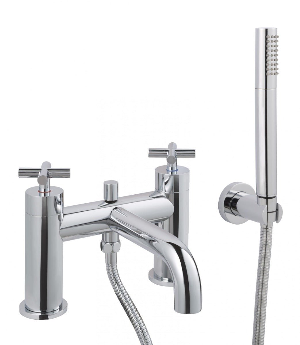 JTP Solex Deck Mounted Bath Shower Mixer with Kit - Chrome - 66275 - TAP 'N' SHOWER