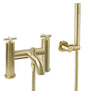 JTP Solex Deck Mounted Bath Shower Mixer with Kit - Brushed Brass - 66275BBR