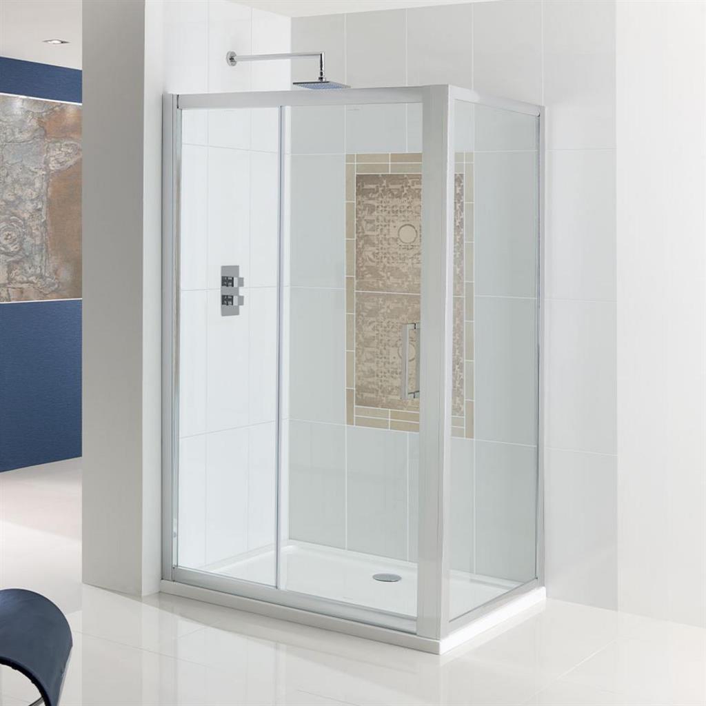 Eastbrook Corniche Shower Enclosure Sliding Door 1000mm - Silver - 69.0075 - TAP 'N' SHOWER