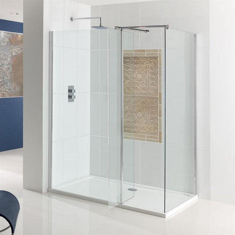 Eastbrook Vantage Walk - In Wetroom Shower Screen End Side Panel 900mm - Clean Glass - 69.0134 - TAP 'N' SHOWER