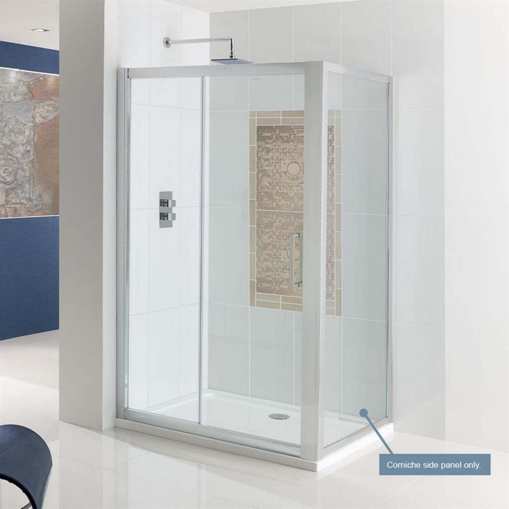 Eastbrook Corniche Shower Enclosure Side Panel 1200mm - Silver - 69.0138 - TAP 'N' SHOWER