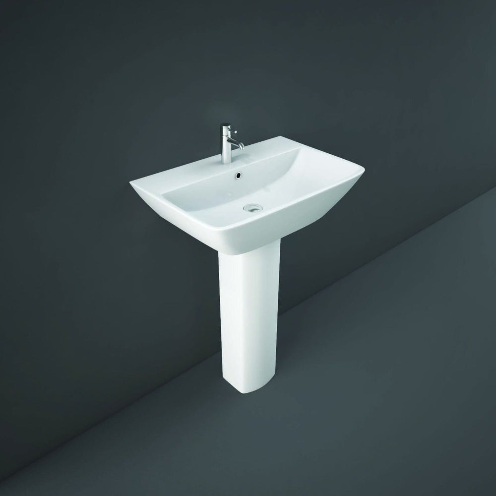 Rak Summit Basin 1 Tap Hole 600mm - White - SUM60BAS1 - TAP 'N' SHOWER
