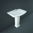 Rak Washington Large Pedestal For 65cm & 76cm Basin - White - WASPEDL - TAP 'N' SHOWER
