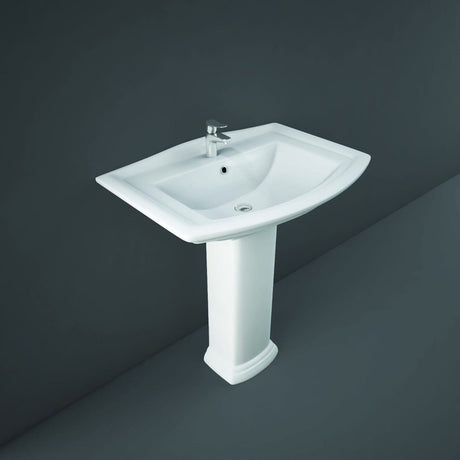 Rak Washington Large Pedestal For 65cm & 76cm Basin - White - WASPEDL - TAP 'N' SHOWER