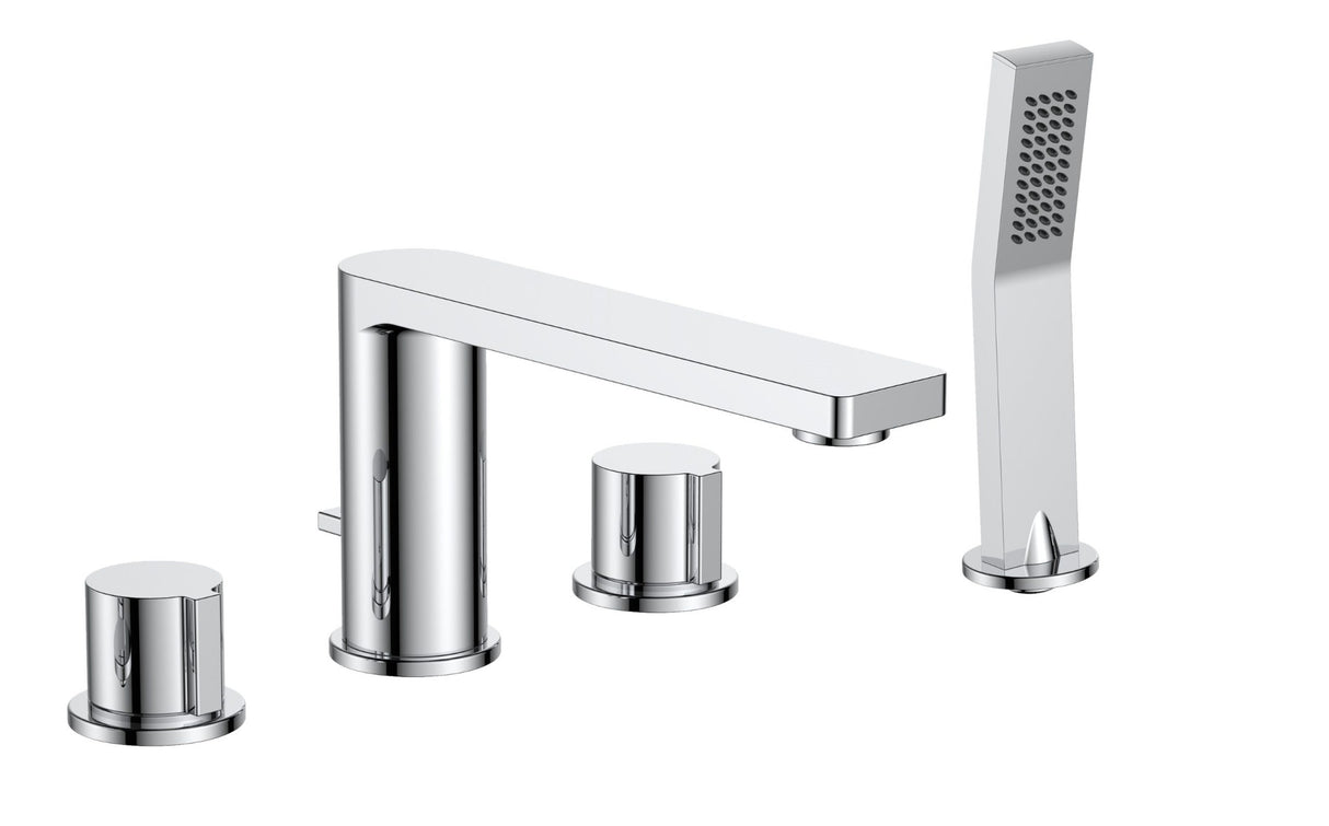 JTP Hugo 4 Hole Bath Shower Mixer with Kit - Chrome - 712277 - TAP 'N' SHOWER