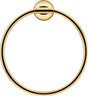 Duravit Starck T Wall Mounted Towel Ring 210 x 73 x 228mm - Polished Gold - 0099473400 - TAP 'N' SHOWER