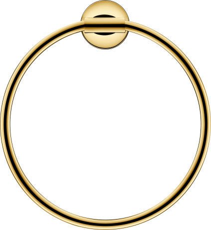 Duravit Starck T Wall Mounted Towel Ring 210 x 73 x 228mm - Polished Gold - 0099473400 - TAP 'N' SHOWER