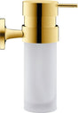 Duravit Starck T Wall Mounted Frosted Glass Soap Dispenser 60 x 126 x 176mm - Polished Gold - 0099353400 - TAP 'N' SHOWER