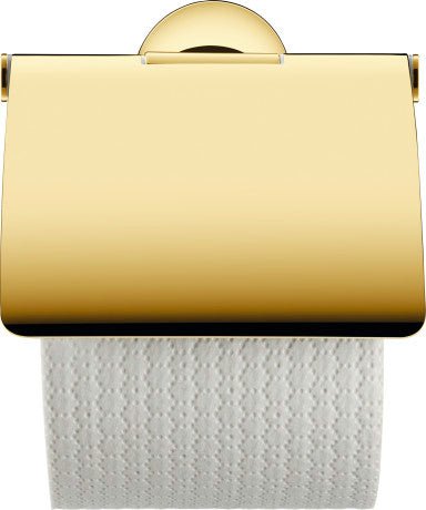 Duravit Starck T Wall Mounted Toilet Paper Holder 125 x 125 x 131mm - Polished Gold - 0099403400 - TAP 'N' SHOWER