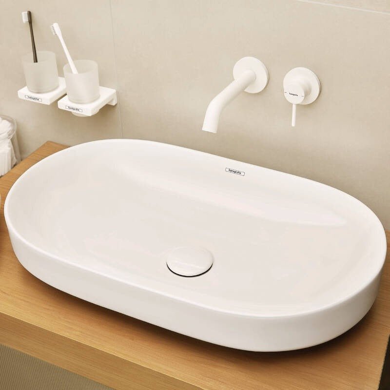 Hansgrohe Tecturis S Single Lever Basin Mixer - Matt White - 73350700 - TAP 'N' SHOWER