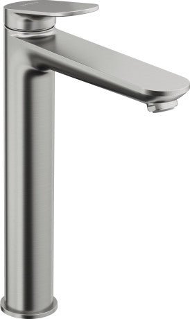 Duravit Wave Single Lever Tall Basin Mixer XL - Brushed Stainless Steel - WA1040002070 - TAP 'N' SHOWER