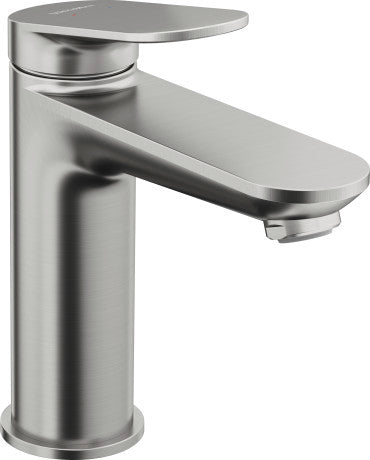 Duravit Wave Single Lever Basin Mixer M - Size - Brushed Stainless Steel - WA1020002070 - TAP 'N' SHOWER