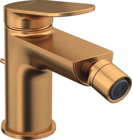 Duravit Wave Single Lever Bidet Mixer with Pop Up Waste - Brushed Bronze - WA2400001004 - TAP 'N' SHOWER