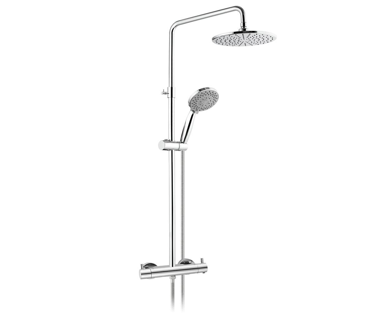 JTP Florence Round 2 Outlets Thermostaitc Bar Valve - Chrome - 52819CH - TAP 'N' SHOWER