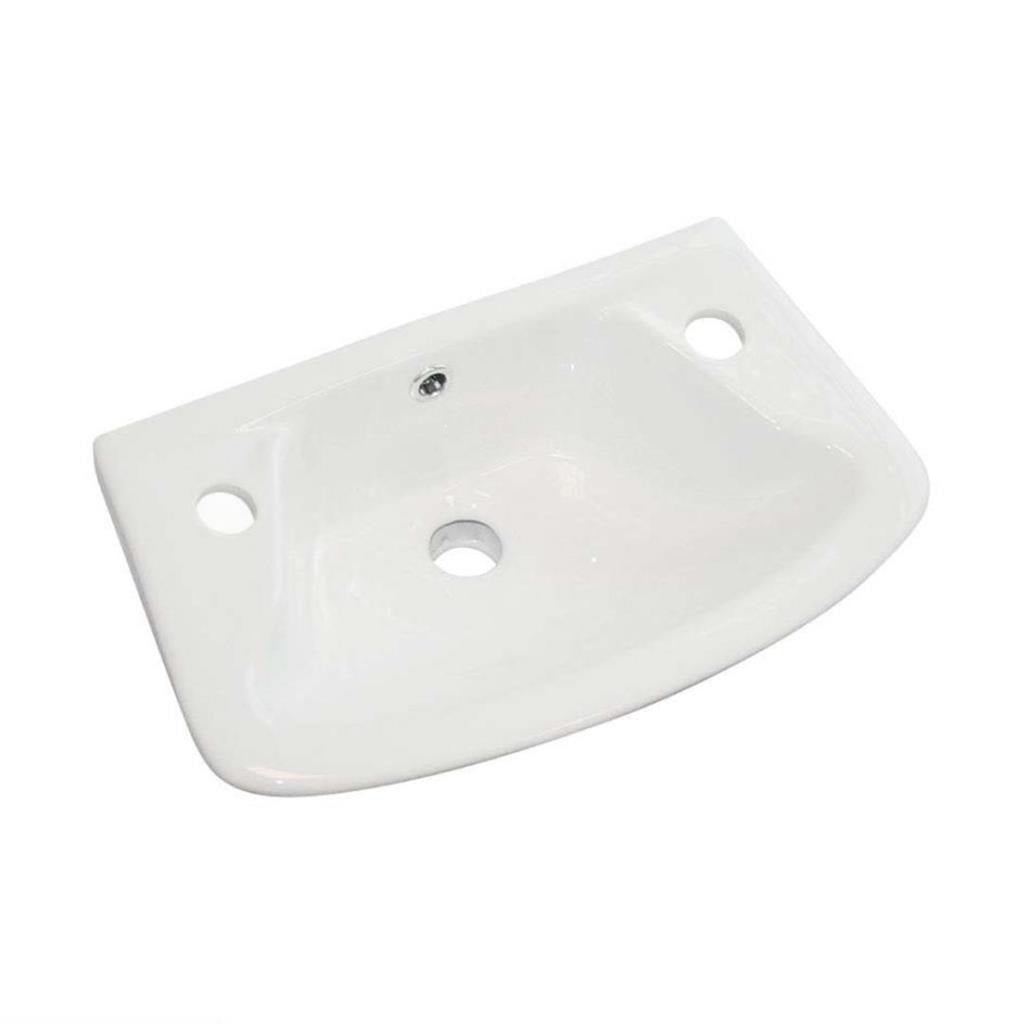 Eastbrook Loire 2 Tap Hole Cloakroom Basin 450mm - White - 75.0019 - TAP 'N' SHOWER