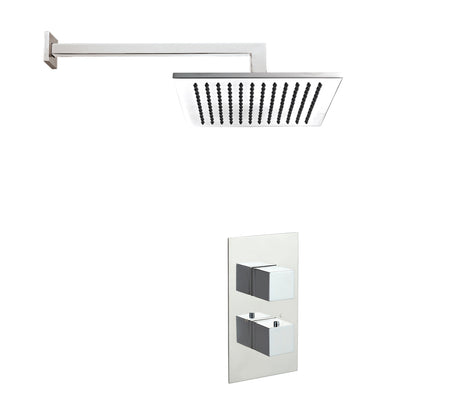 JTP Square Thermostat with Overhead - Chrome - COM034