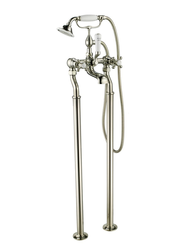 JTP Grosvenor Freestanding Bath Shower Mixer With Kit - Nickel - 76275FSNK