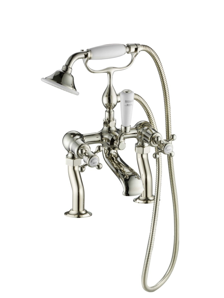 JTP Deck Mounted Bath Shower Mixer with Kit - Nickel - 76275NK